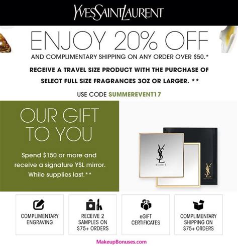 lancome YSL discount code